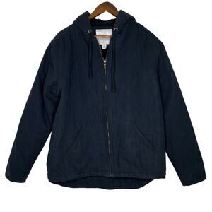 Men's Hooded Zip Jacket - Black